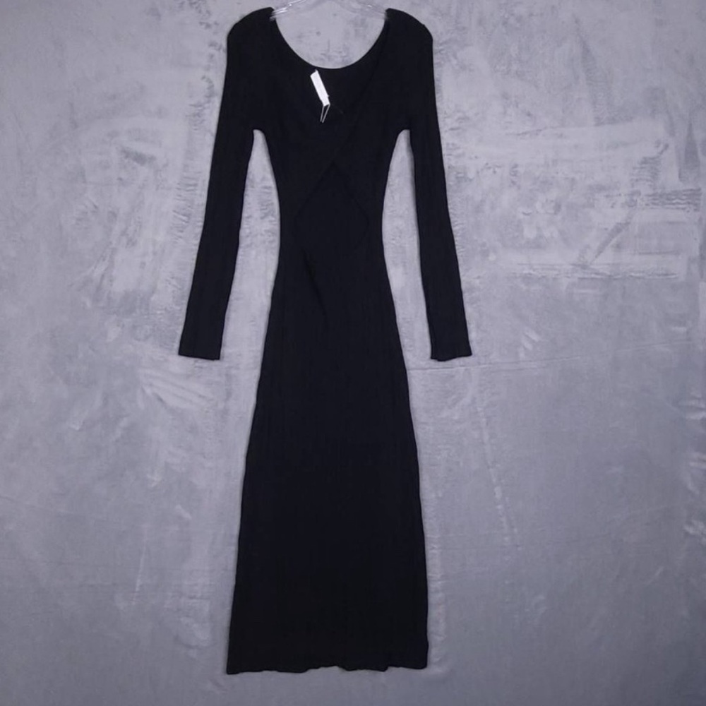 Jonathan Simkhai Black Knit Midi Dress